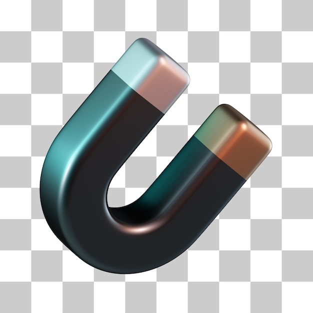 PSD hufeisenmagnet 3d-symbol