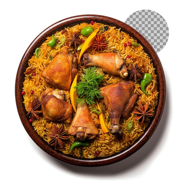 PSD huhn kabsa arabische biriyani