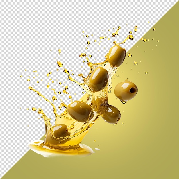 PSD huile d'olive isolée sur fond blanc
