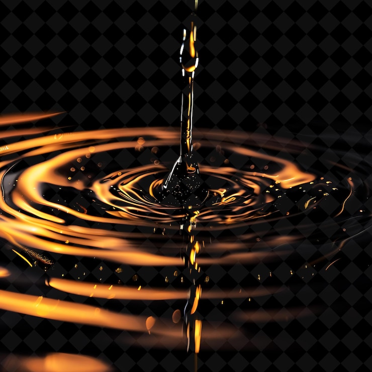 PSD l'huile de semence de cumin noir inondée d'huile ripple png effet néon créatif collections y2k