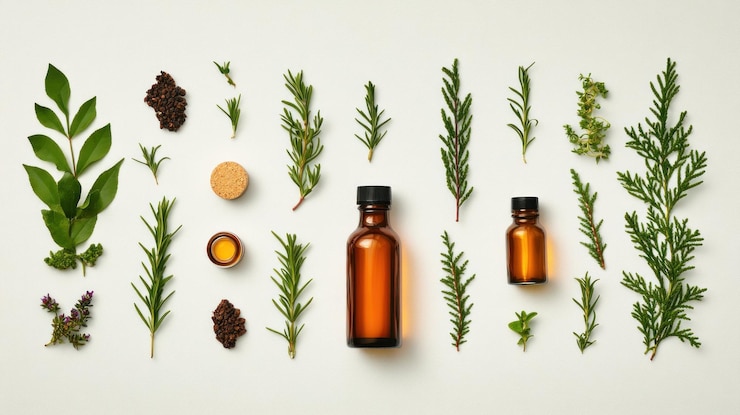PSD les huiles essentielles et les herbes - un remède naturel pour le bien-être