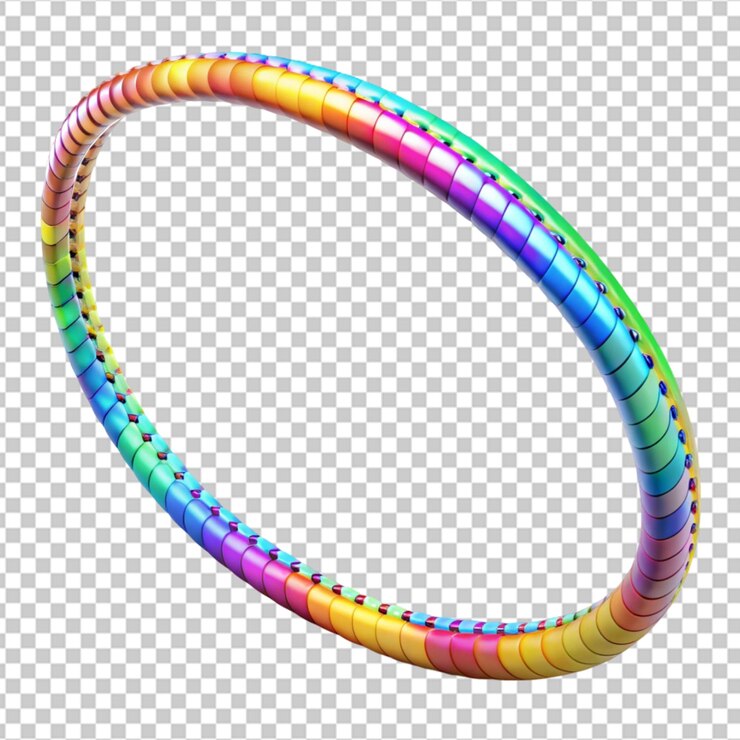 PSD hula hoop en un fondo transparente