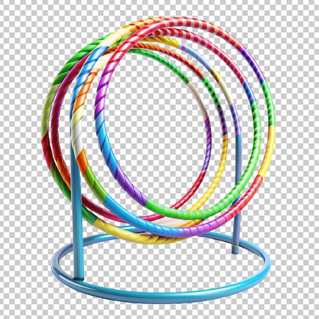 PSD hula hoops coloridos em 3d