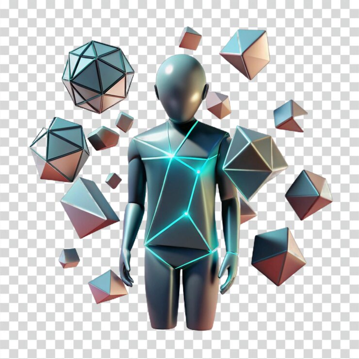 PSD humanoide geométrico