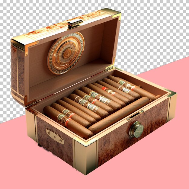 PSD humidor objeto aislado fondo transparente