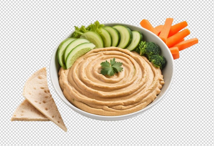 PSD hummus con verdure