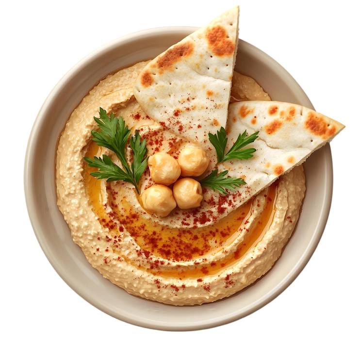 PSD hummus delizioso con pita