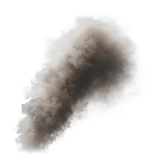 Humo aislado fondo transparente renderizado 3d