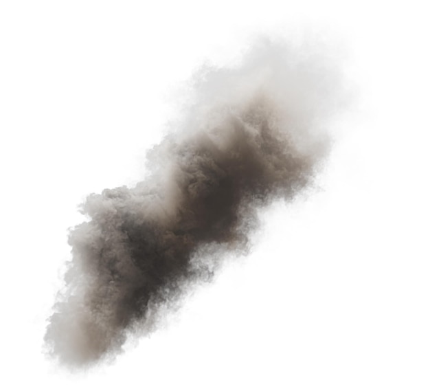 Humo aislado fondo transparente renderizado 3d