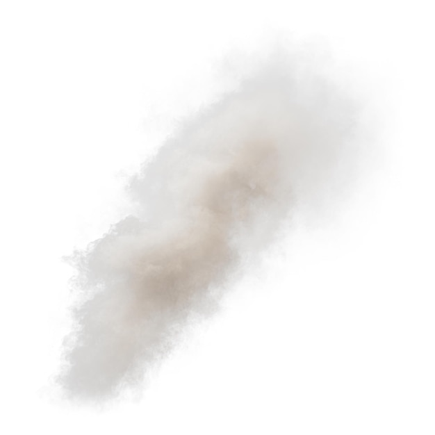 Humo aislado fondo transparente renderizado 3d