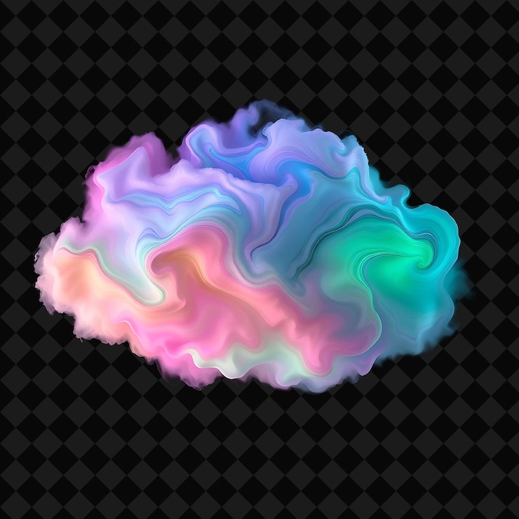 PSD un humo colorido se muestra con un fondo negro con un fondo negra