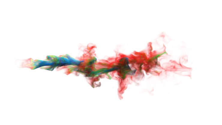 PSD el humo colorido premium psd