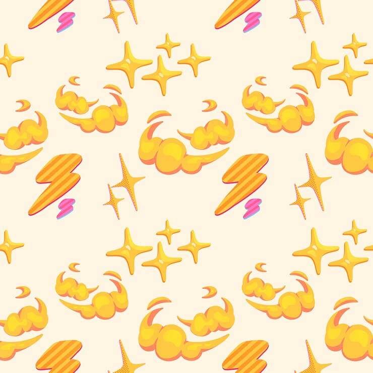PSD humo de destello amarillo y patrón sin costuras de pintura estardigital