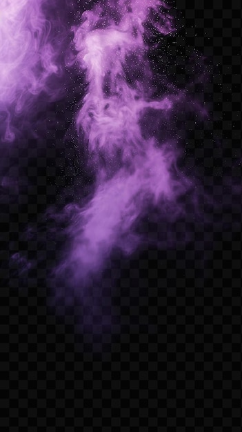 PSD humo púrpura sobre un fondo negro