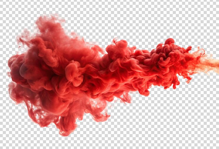 PSD humo rojo con fondo negro