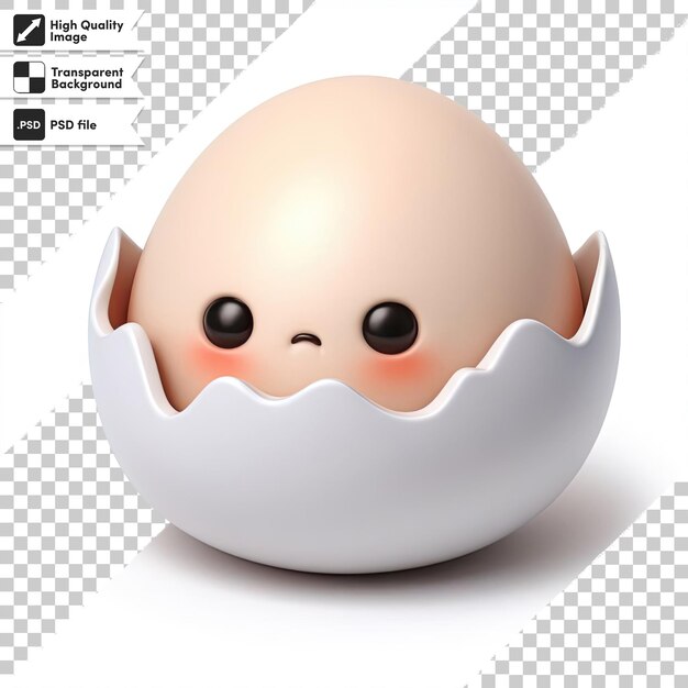 PSD humpty dumpty à l'œuf sur fond transparent