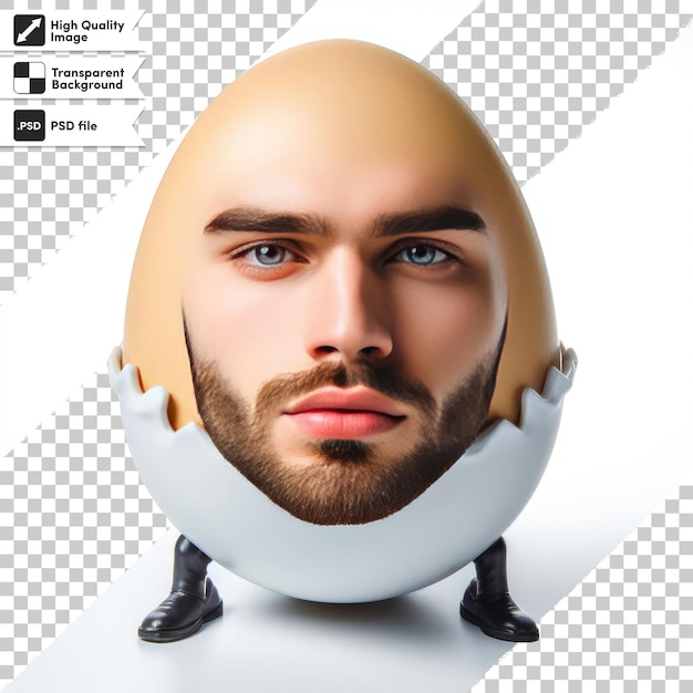 PSD humpty dumpty à l'œuf sur fond transparent