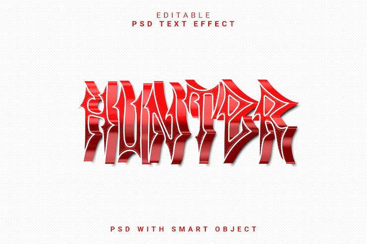 PSD hunter 3d text effect