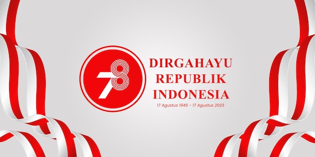 PSD hut ri ke 78 tahun banner dirgahayu republik indonesia plantilla de diseño de banner psd archivo blanco
