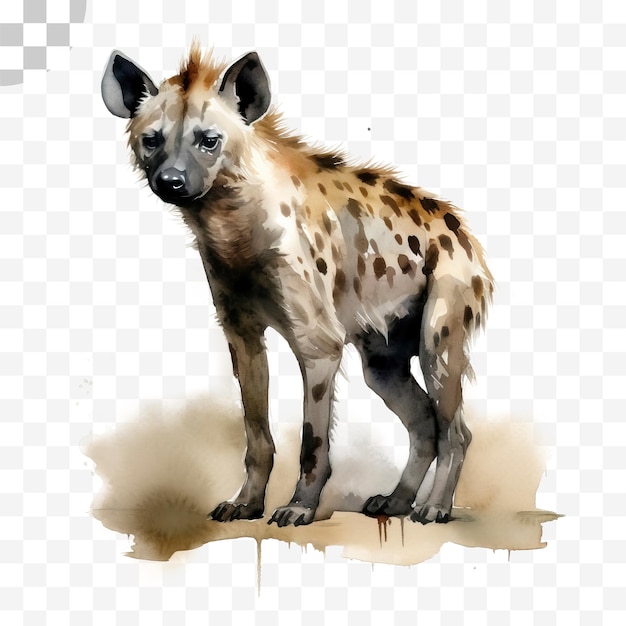 PSD hyènes illustration aquarelle png transparent