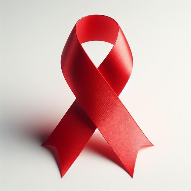 PSD hyper realisitc vector art ícone de fita vermelha símbolo de câncer logotipo bandeira colado rótulo crachá