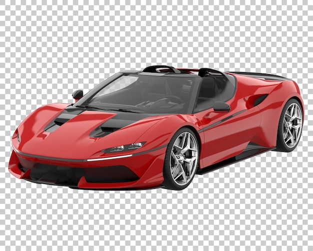 PSD hyper voiture sur fond transparent. rendu 3d - illustration