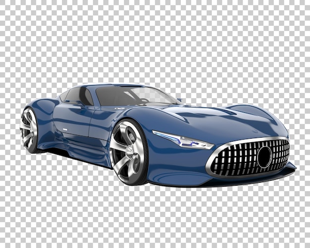 PSD hyper voiture sur fond transparent. rendu 3d - illustration