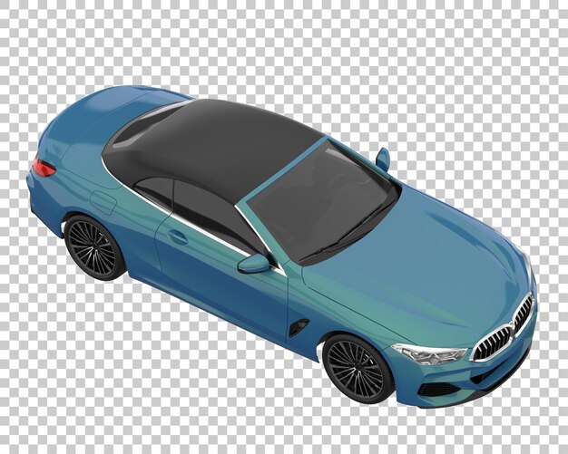 Hyperauto auf transparentem hintergrund. 3d-rendering - abbildung