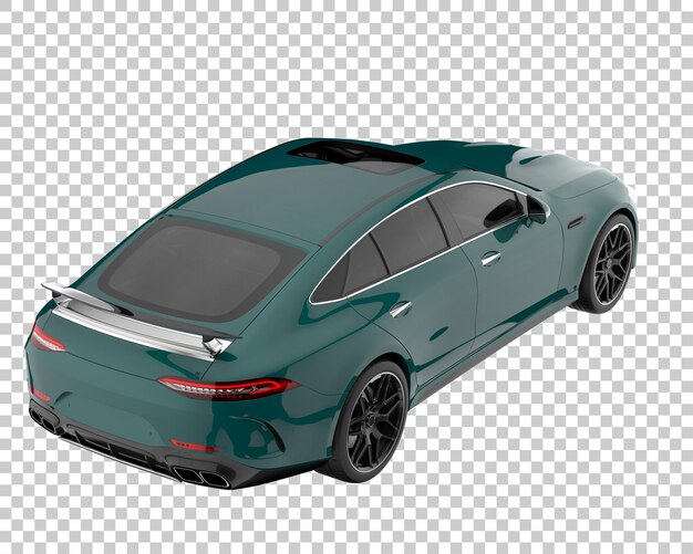 Hyperauto auf transparentem Hintergrund. 3D-Rendering - Abbildung