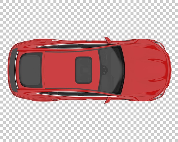 Hyperauto auf transparentem Hintergrund. 3D-Rendering - Abbildung