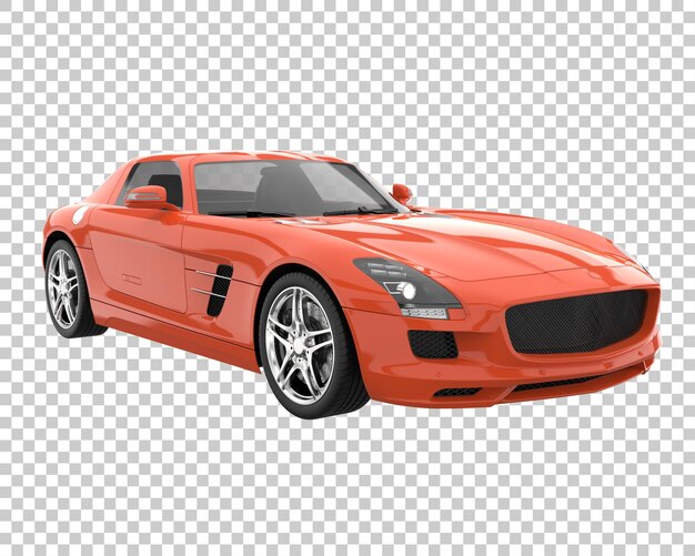 Hyperauto auf transparentem hintergrund. 3d-rendering - abbildung