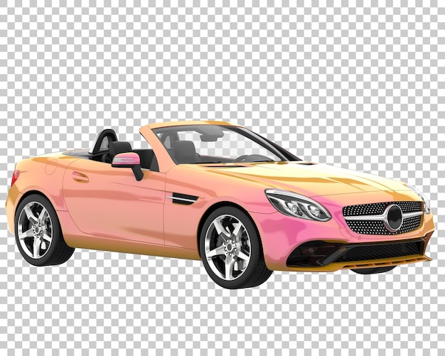 Hyperauto auf transparentem Hintergrund. 3D-Rendering - Abbildung