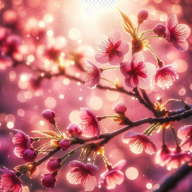 PSD hyperrealista japonês sakura cerejeiras floresce festival de primavera poster de fundo natureza pic