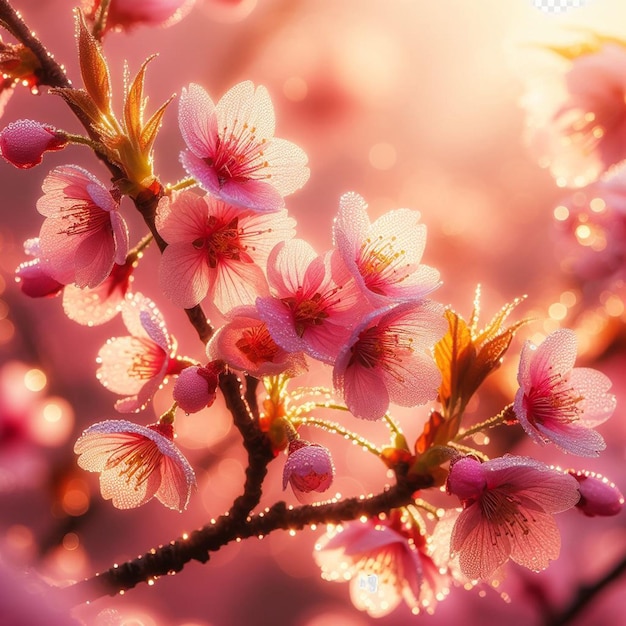 Hyperrealista japonês sakura cerejeiras floresce festival de primavera poster de fundo natureza pic