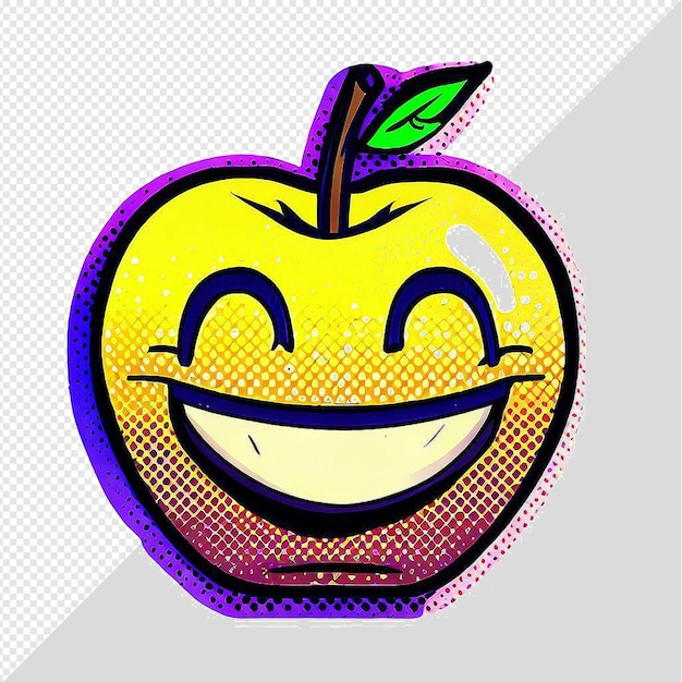 PSD hyperrealista vermelho fresco colorido apple fruit vetor ilustração isolado fundo transparente