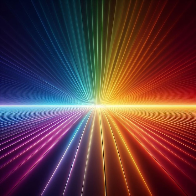 PSD hyperrealistische vektorkunst farbenfroher regenbogen lichtspektrum glaskugel balken tapete hintergrund