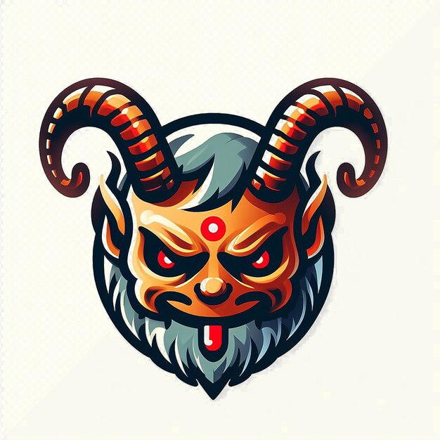 Hyperrealistische vektorkunst illustration teufel krampus emoticon emoji avatar durchsichtiger hintergrund