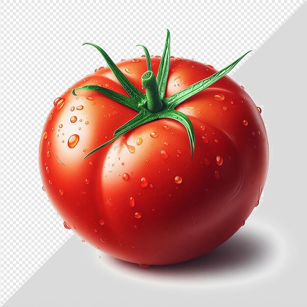 Hyperrealistische vektorkunst-illustration von rotem, leckerem gemüse, tomaten, isoliertem, transparenten hintergrund