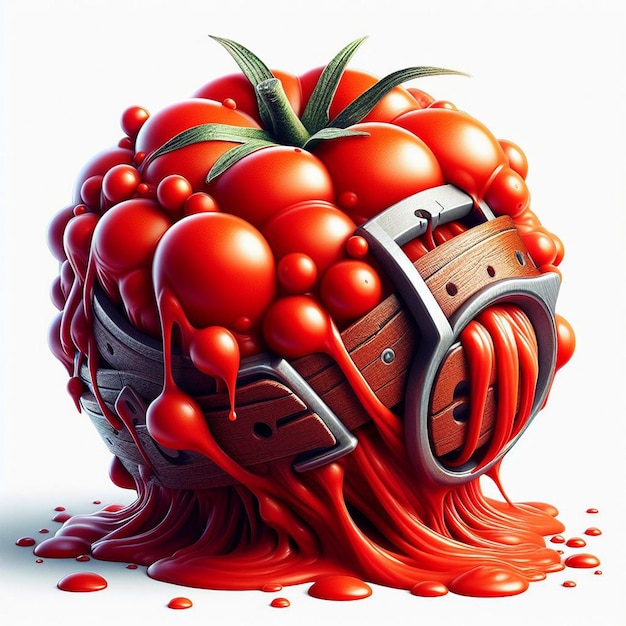 PSD hyperrealistische vektorkunst-illustration von rotem, leckerem gemüse, tomaten, isoliertem, transparenten hintergrund