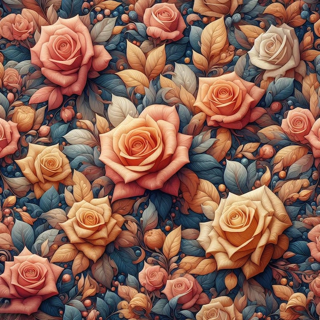 PSD hyperrealistischer blumenstrauß farbenfroher rosenblumenillustrationsdesign isoliert durchsichtiger hintergrund