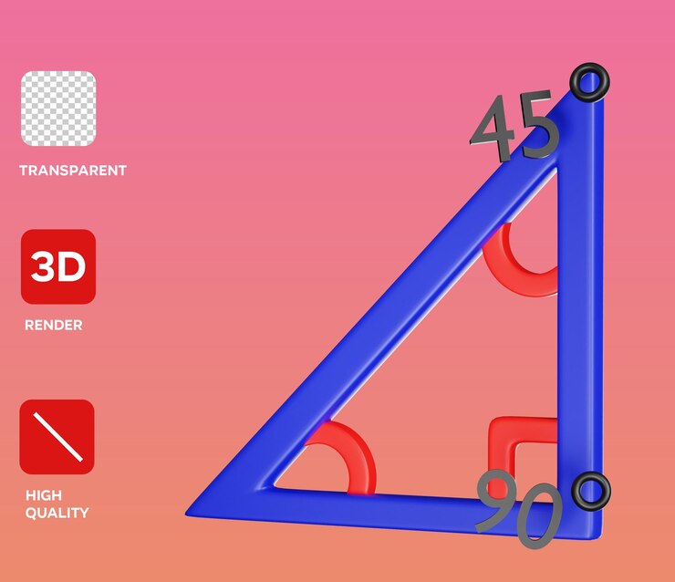 PSD hypotenuse 3d icon