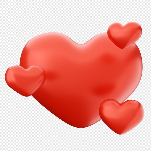 I cuori d'amore di San Valentino 3D