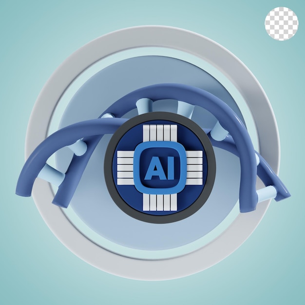 i dna 3d icono y ilustración