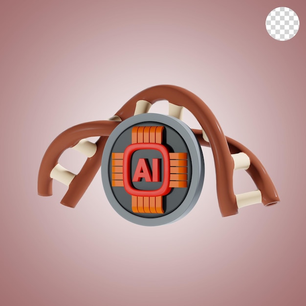 i dna 3d icono y ilustración