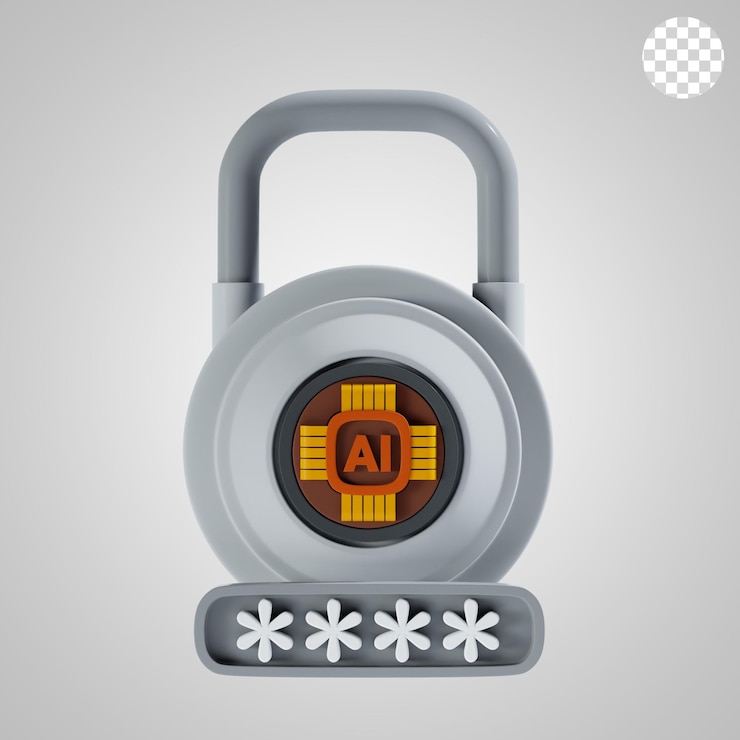 PSD i icono y ilustración 3d de seguridad