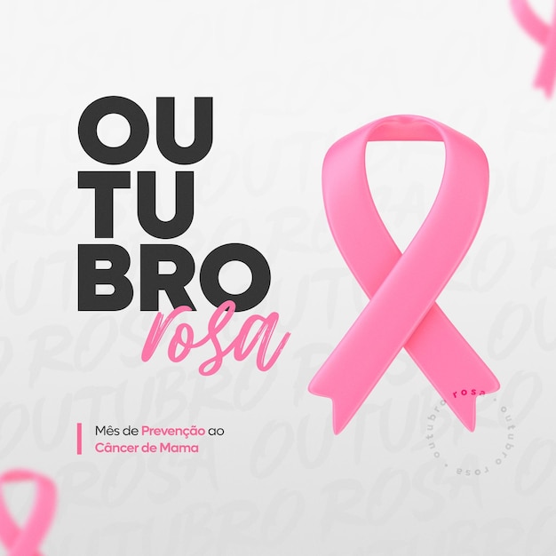 I modelli di post sui social media Campagna di sensibilizzazione sul cancro al seno rosa ottobre