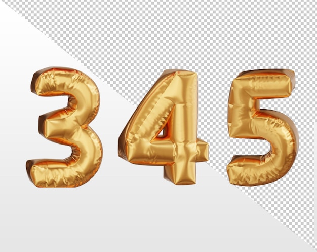 I numeri in oro impostano il rendering 3d isolato