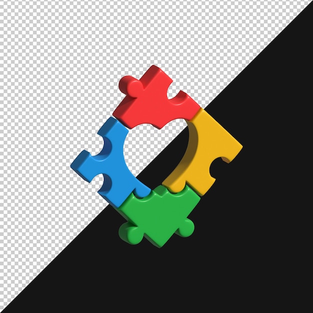 I pezzi del puzzle si intrecciano per formare la forma di un cuore