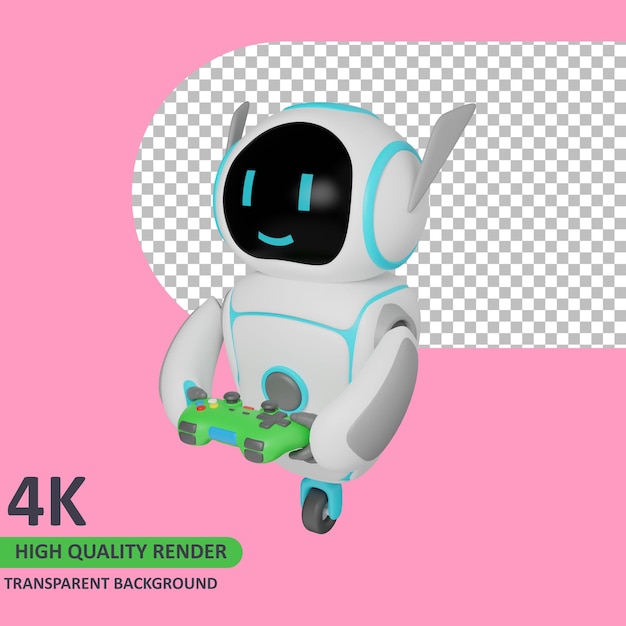 I robot di rendering del modello 3D stanno giocando