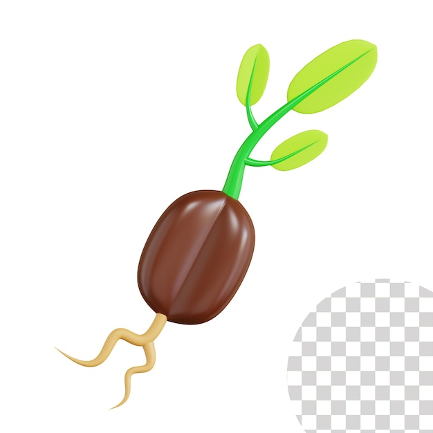 I semi crescono nell'illustrazione 3D